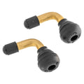 2pcs PVR70 Angled Copper Tubeless Clamp In Wheel Rim Rubber Tyre Valve Car Air