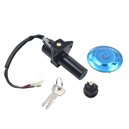 Ignition Switch Fuel Cap Seat Lock Keys Set For Yamaha YBR125 2002-2013