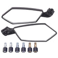 Universal Black Motorcycle Rearview Rear View Side Mirror 8mm 10mm Cruiser ATV