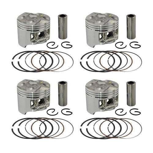 4X Piston & Rings Kit 49.25mm +75 For Honda CBR250RR CBR22 Kaz MC22 CB250 MC23