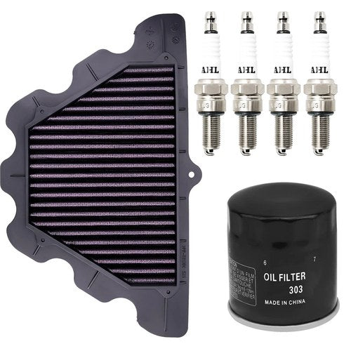 Air Oil Filter and Spark Plugs Tune UP Kit For Kawasaki Z900RS 2018-2023