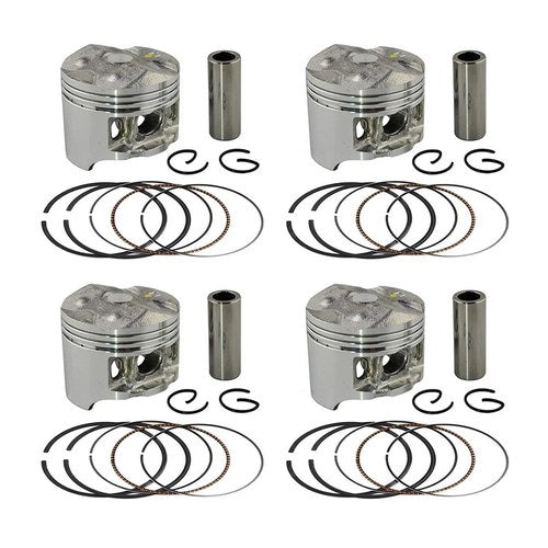 4X Piston & Rings Kit 48.75mm +25 For Honda CBR250RR CBR22 Kaz MC22 CB250 MC23