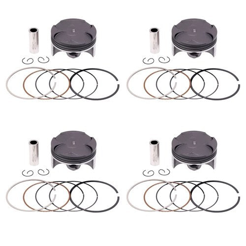 4 Sets Piston & Piston Rings Kit 68mm +100 For Yamaha YZF-R6 YZF600 2008-2020