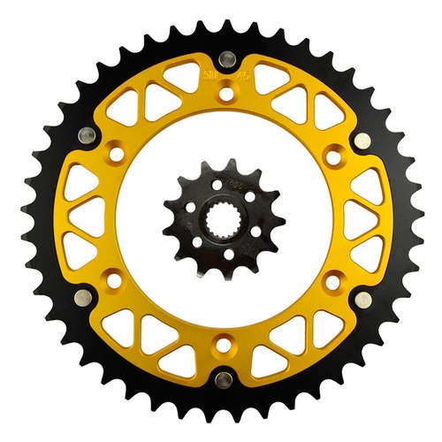 Front Rear Sprockets 13/46 Tooth 520 For Suzuki RM125 1998-2008 RMZ250 2007-2021