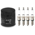 Oil Filter & 4pcs Spark Plugs Kit for Yamaha Yzf R6 YZF-R6 1999-2005