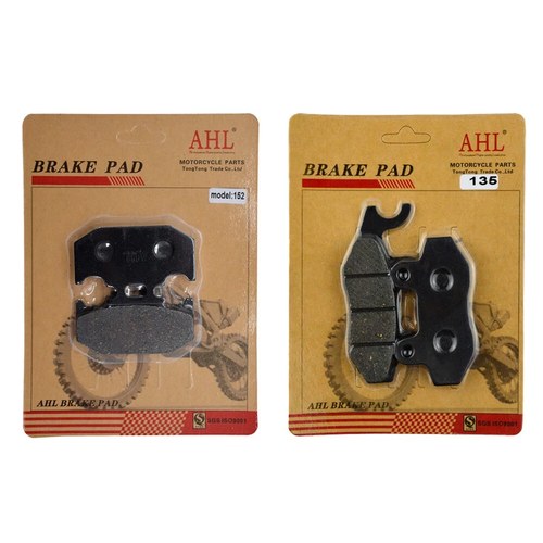 F&R Brake Pads for Kawasaki KX125 KX250 KX500 89-93 KDX250 91-94 KDX200 93-94