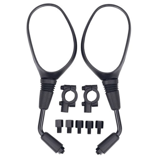 8mm 10mm Universal Motorcycle Mirrors Rear View Black Motorbike Scooter