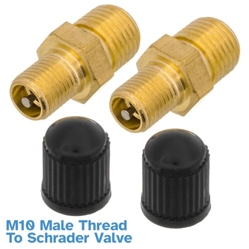 2pcs 300PSI 23mm Schrader Tusck Pneumatic Valve M10 Metric Pressure Air Wheel