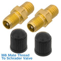 2pcs 300PSI 23mm Schrader Tusck Pneumatic Valve M8 Metric Pressure Air Wheel