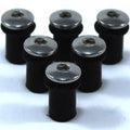 6x Highest Quality Screen Rubber Nuts & Bolts Motorcycle Windscreen Fixings m5