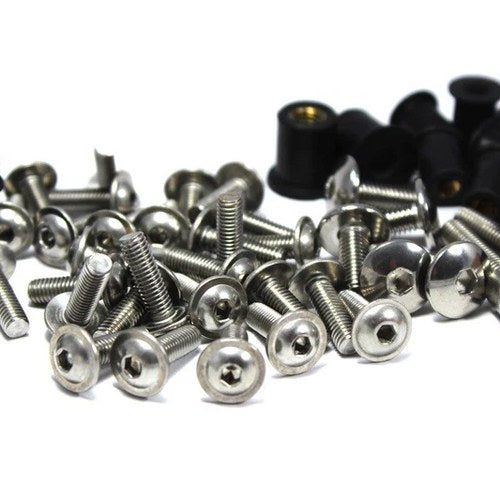 Kawasaki Ninja ZX-10R 2006-2007 Full Fairing & Screen Bolt Wellnut Stainless Kit