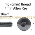 10x Stainless Steel Motorcyle Fairing Bolts m6 x 16mm Bolt Suzuki Gsxr Aprilia