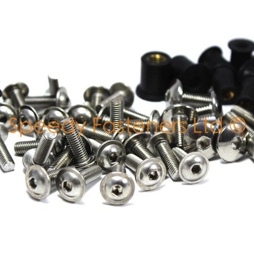 Kawasaki Ninja 250R EX250 1992 - 2007 Stainless Fairing Bolt & Screen Bolts Kit
