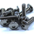 Polished Stainless Steel Pan Head Fairing Bolts M6 x 25mm - 10 Pack