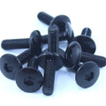 10x Black Aluminium Fairing Screen Bolts m5 x 16mm Pan Mushroom Button Head Bolt