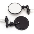 Folding Bar End Motorcycle Mirrors 3" Black Aluminum 7/8" Bars Cafe Racer