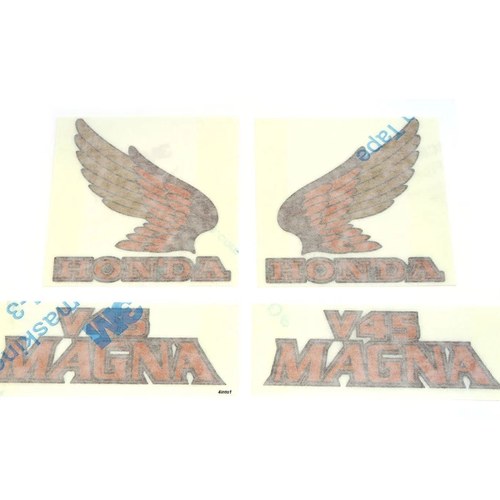 Gas Fuel Tank and Side Cover Panel Decals - Honda V45 Magna VF750C - 1984