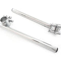 Chrome 7/8" Clip-On Handlebars 7 Degree Honda Kawasaki Suzuki Yamaha Cafe Racer