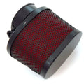 Black Mesh & Red Foam Oval Pod Air Filter - 39mm - Honda CB750