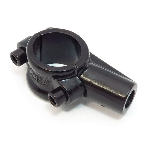 Universal Black Aluminum Motorcycle Mirror Mount Clamp - 10mm - Emgo 20-28120