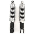 Emgo Black With Chrome Spring Shorty Shocks - Eye to Clevis - 290mm (11.4")