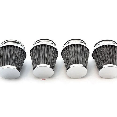 Set of 4 Chrome Tapered Pod Filters - 45mm - Honda CB750 - 1977-1978