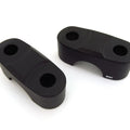Set of 2 Flat Black Handlebar Clamps - Honda CB160/200/350/360/400/450/550/750