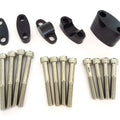 Aluminum 7/8" Handlebar Riser Set - Black - Honda Kawasaki Suzuki Triumph Norton