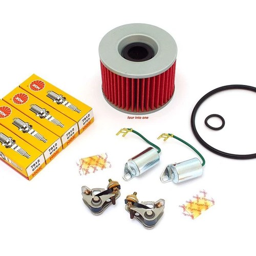 Tune Up Kit - Oil Filter Plugs & Points - Honda CB500K CB500 CB550 CB550F