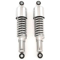 Chrome Shorty Rear Motorcycle Shocks 290mm 11 3/8" Honda Suzuki Yamaha Lower Eye