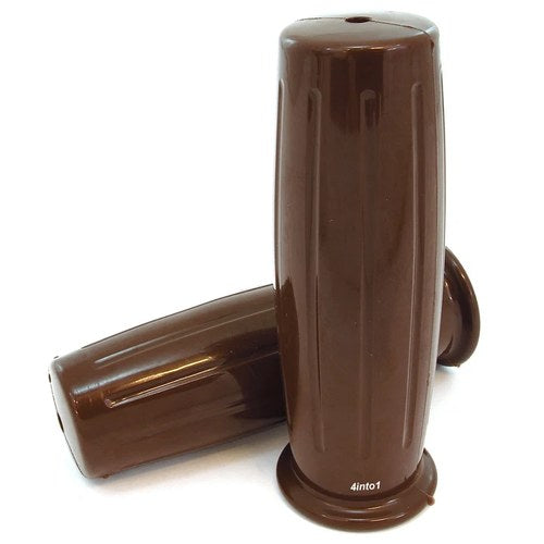 Barrel Motorcycle Grips Cafe Brown - 7/8" - Cafe Racer Bobber Tracker Chopper