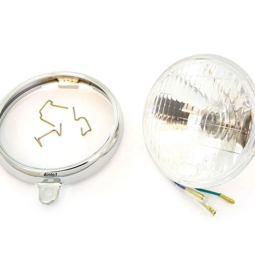 Reproduction 6V Headlight and Rim Assembly 33100-051-690 - Honda Z50 1972 - 1978