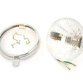 Reproduction 6V Headlight and Rim Assembly 33100-051-690 - Honda Z50 1972 - 1978