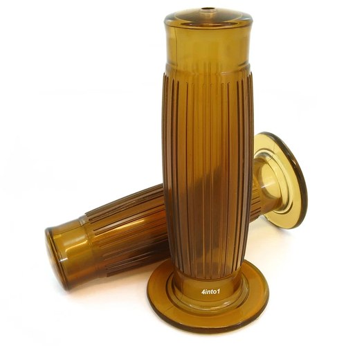 Laguna Grips - Gel Brown Root Beer - 7/8" - Motorcycle Cafe Chopper Tracker Brat