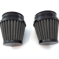 Black Motorcycle Air Filter Pods 54mm 2 Pack Honda Kawasaki Yamaha Suzuki