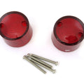 Replacement Turn Signal Lens Set - Red - Honda Kawasaki Cafe Bobber Chopper