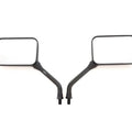GP Black Rectangular Short Stem Screw In Mirror Set - 10mm - Left and Right