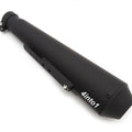 17" Reverse Cone Megaphone Cafe Shorty Muffler Flat Black 1.5" to 1.75" Reducer