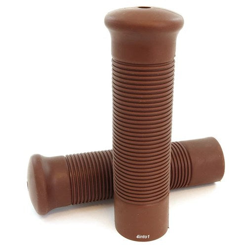 Bomber Motorcycle Grips 7/8" Bars - Chocolate Brown - Cafe Racer Bobber Tracker