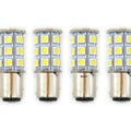 Set of 4 - LED Bulbs - 27 Smd - 1157 - White - RV Camper Car Truck Motorcycle