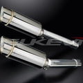 Delkevic Mini 8" Stainless Round Mufflers - Honda CBR1100XX Blackbird 1996-2009