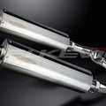 Delkevic 18" Stainless Oval Mufflers - Honda CBR1000F 1987-1999 Exhaust