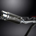 Delkevic 8" Mini Carbon Fiber Round Muffler Slip On - Honda CBR250R 2011-2014