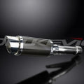 Delkevic 8" Mini Carbon Fiber Round Muffler Honda GB400TT GB500TT 85-90 Exhaust