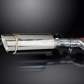 Delkevic Mini 8" Stainless Round Muffler Slip On - Honda NT650 Hawk 1988-1993