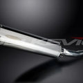 Delkevic 18" Stainless Oval Muffler Slip On - Honda CBR600 F4i 2001-2006 Exhaust