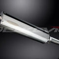 Delkevic 18" Stainless Oval Muffler- Honda VFR800 Interceptor 1998-2001 Exhaust