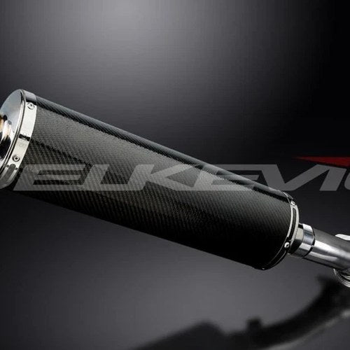 Delkevic 18" Carbon Oval Muffler Slip On - Honda VFR750 Interceptor 1990-1993