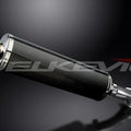 Delkevic 18" Carbon Oval Muffler Slip On - Honda VFR750 Interceptor 1990-1993
