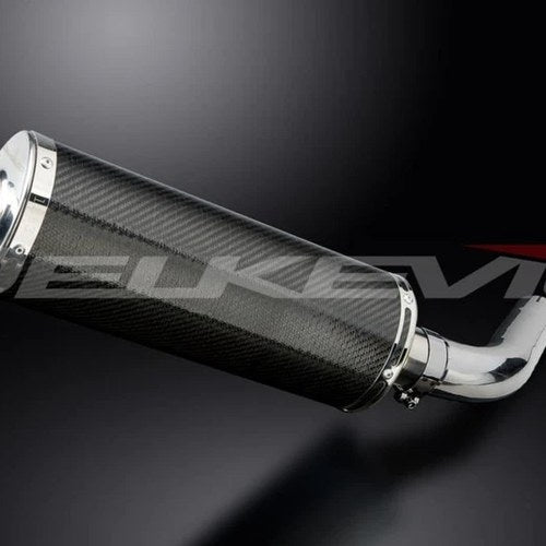 Delkevic 14" Carbon Oval Muffler - Honda VFR800 Interceptor 1998-2001
